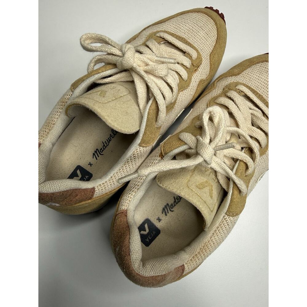 Veja x Madewell SDU Rec-J Sneakers Womens 7 Natural Platine Mesh Low Lace Up - Picture 8 of 10